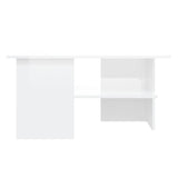 Coffee Table High Gloss White 90x60x46.5 cm Engineered Wood - Side View