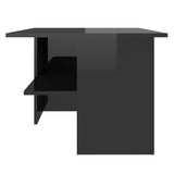 Coffee Table High Gloss Black 90x60x46.5 cm Engineered Wood - Top-Down View