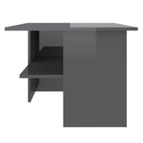 Coffee Table High Gloss Grey 90x60x46.5 cm Engineered Wood - Top-Down View