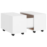 Coffee Table White 60x60x38 cm Engineered Wood - Front View