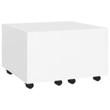 Coffee Table White 60x60x38 cm Engineered Wood - Side View