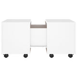 Coffee Table White 60x60x38 cm Engineered Wood - Rear View