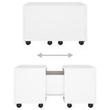 Coffee Table White 60x60x38 cm Engineered Wood - Close-Up Angle