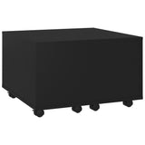 Coffee Table Black 60x60x38 cm Engineered Wood - Side View