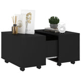 Coffee Table Black 60x60x38 cm Engineered Wood - Top-Down View