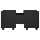 Coffee Table Black 60x60x38 cm Engineered Wood - Rear View