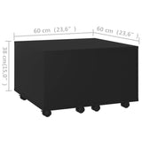 Coffee Table Black 60x60x38 cm Engineered Wood - Low Angle