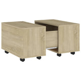 Coffee Table Sonoma Oak 60x60x38 cm Engineered Wood - Front View