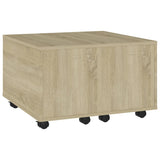 Coffee Table Sonoma Oak 60x60x38 cm Engineered Wood - Side View