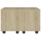 Coffee Table Sonoma Oak 60x60x38 cm Engineered Wood - 45-Degree Angle