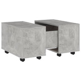 Coffee Table Concrete Grey 60x60x38 cm Engineered Wood - Front View