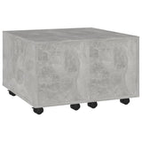 Coffee Table Concrete Grey 60x60x38 cm Engineered Wood - Side View