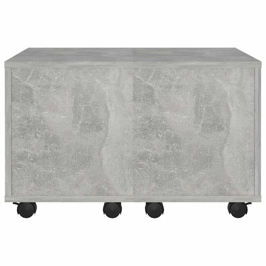 Coffee Table Concrete Grey 60x60x38 cm Engineered Wood