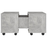 Coffee Table Concrete Grey 60x60x38 cm Engineered Wood - Rear View
