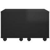 Coffee Table High Gloss Black 60x60x38 cm Engineered Wood - 45-Degree Angle