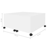 Coffee Table White 75x75x38 cm Engineered Wood - Low Angle