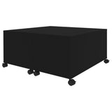 Coffee Table Black 75x75x38 cm Engineered Wood - Top-Down View