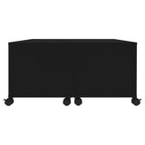 Coffee Table Black 75x75x38 cm Engineered Wood - Rear View