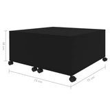 Coffee Table Black 75x75x38 cm Engineered Wood - Low Angle