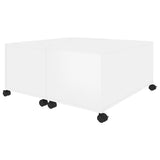Coffee Table High Gloss White 75x75x38 cm Engineered Wood - Top-Down View