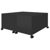 Coffee Table High Gloss Black 75x75x38 cm Engineered Wood - Top-Down View