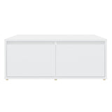Coffee Table White 80x80x31 cm Engineered Wood - Top-Down View
