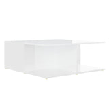 Coffee Table White 80x80x31 cm Engineered Wood - Rear View