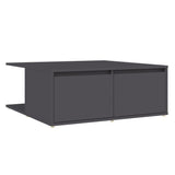 Coffee Table Grey 80x80x31 cm Engineered Wood - Front View