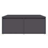 Coffee Table Grey 80x80x31 cm Engineered Wood - Top-Down View