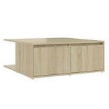 Coffee Table Sonoma Oak 80x80x31 cm Engineered Wood - Front View