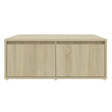 Coffee Table Sonoma Oak 80x80x31 cm Engineered Wood - Top-Down View