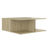 Coffee Table Sonoma Oak 80x80x31 cm Engineered Wood - Rear View