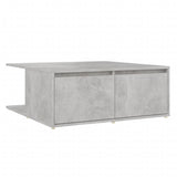 Coffee Table Concrete Grey 80x80x31 cm Engineered Wood - Front View