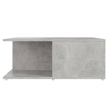 Coffee Table Concrete Grey 80x80x31 cm Engineered Wood - 45-Degree Angle
