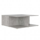 Coffee Table Concrete Grey 80x80x31 cm Engineered Wood - Rear View