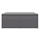 Coffee Table High Gloss Grey 80x80x31 cm Engineered Wood - Top-Down View