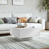 Coffee Table White 60x60x31.5 cm Engineered Wood - Side View