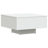 Coffee Table White 60x60x31.5 cm Engineered Wood - Close-Up Angle