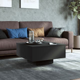 Coffee Table Black 60x60x31.5 cm Engineered Wood - Side View