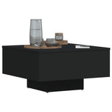 Coffee Table Black 60x60x31.5 cm Engineered Wood - Top-Down View