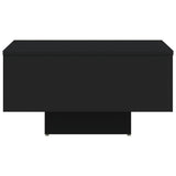 Coffee Table Black 60x60x31.5 cm Engineered Wood - 45-Degree Angle