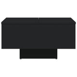 Coffee Table Black 60x60x31.5 cm Engineered Wood - Rear View