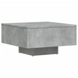 Coffee Table Concrete Grey 60x60x31.5 cm Engineered Wood - Front View