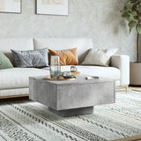 Coffee Table Concrete Grey 60x60x31.5 cm Engineered Wood - Side View