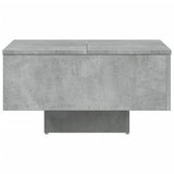 Coffee Table Concrete Grey 60x60x31.5 cm Engineered Wood - Rear View