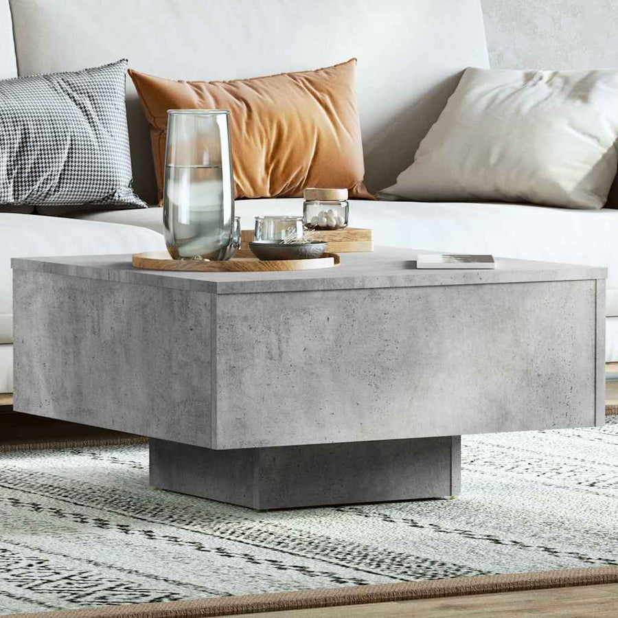 Coffee Table Concrete Grey 60x60x31.5 cm Engineered Wood