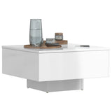 Coffee Table High Gloss White 60x60x31.5 cm Engineered Wood - Top-Down View