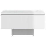 Coffee Table High Gloss White 60x60x31.5 cm Engineered Wood