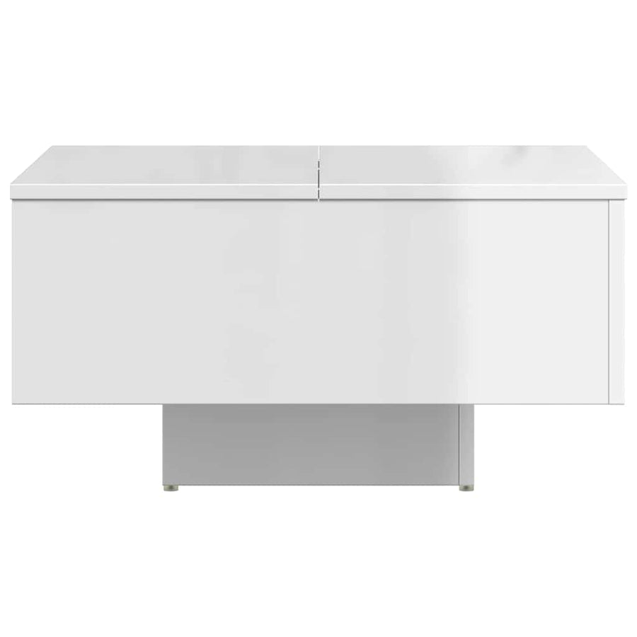 Coffee Table High Gloss White 60x60x31.5 cm Engineered Wood