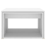 3 Piece Nesting Coffee Table Set White 60x60x38 cm Engineered Wood - Side View